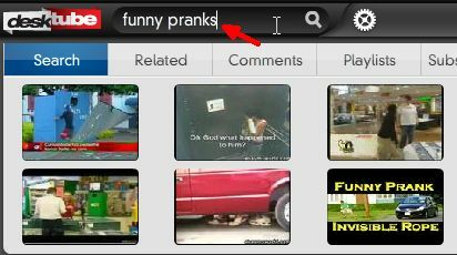 Buscar videos de YouTube desde una computadora de escritorio con Desktube TV desk4