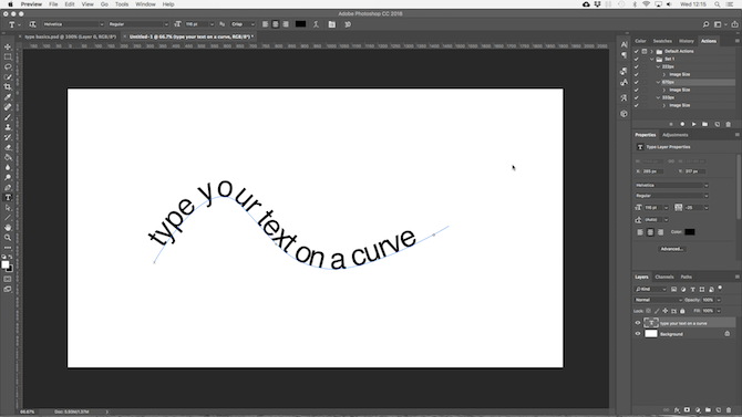 trabajar con texto en photoshop - photoshop curved text