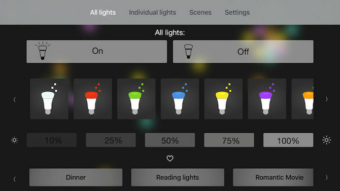 aplicaciones de apple tv hue lights