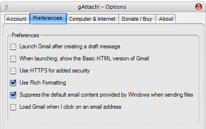 Haga que Gmail sea su cliente de correo electrónico de escritorio predeterminado (Windows) gattach02