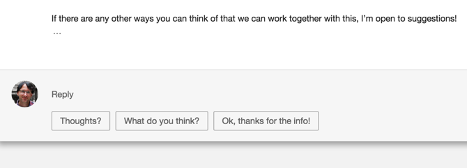 Función de respuesta inteligente de la aplicación Google Inbox