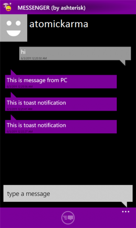 Windows Phone mensajería instantánea