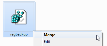 Registro de Windows Merge
