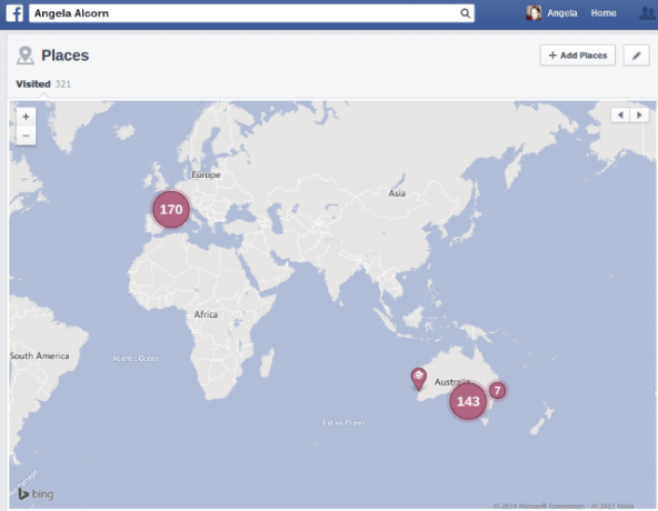 Mapa de Facebook