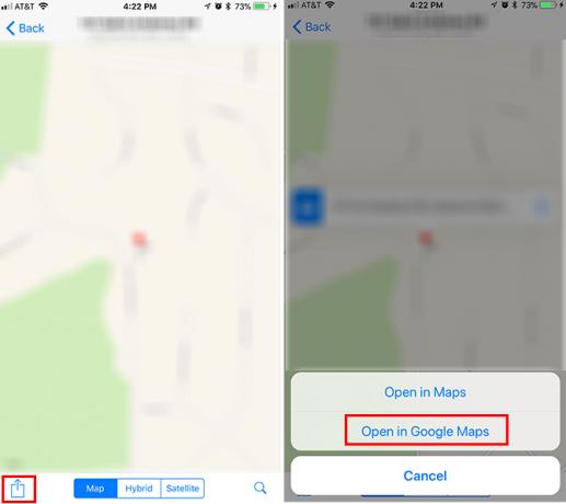 Cómo abrir siempre direcciones en Google Maps en iOS WhatsApp