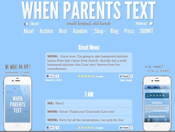 ¿Necesitas una buena risa? Siga estos 10 blogs de Tumblr cuando los padres envíen mensajes de texto