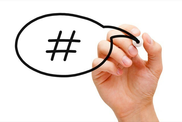 marcador de hashtag