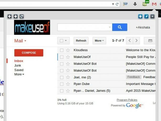 panel de gmail