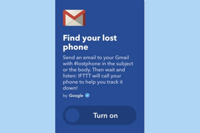 ifttt gmail encuentra teléfono perdido