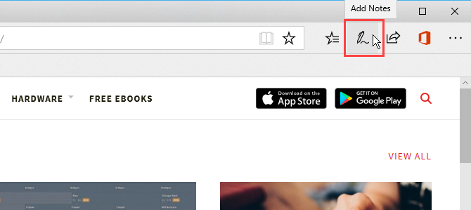 Haga clic en Agregar notas en Edge