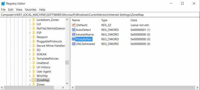 configuración del proxy de registro