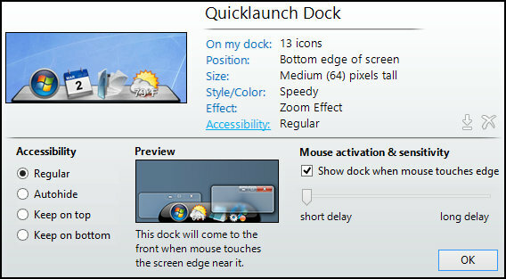 ObjectDock: personalice rápidamente su escritorio y aumente su funcionalidad [Windows] Configuración de ObjectDock Accesibilidad al hogar