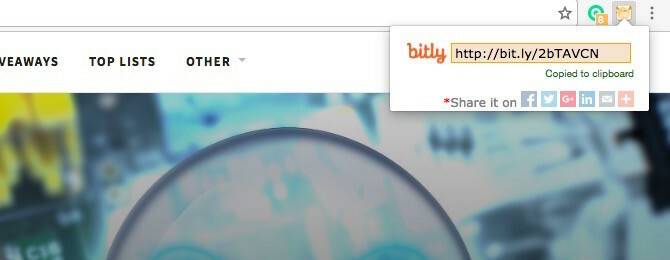 Extensión de Chrome Bit.ly