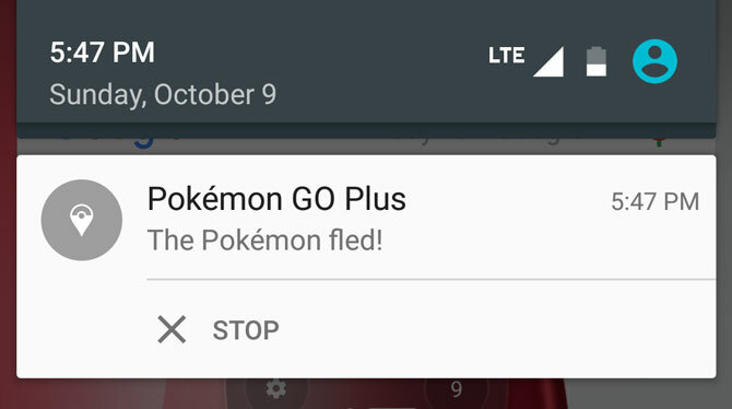 Notificaciones de Pokemon GO Plus