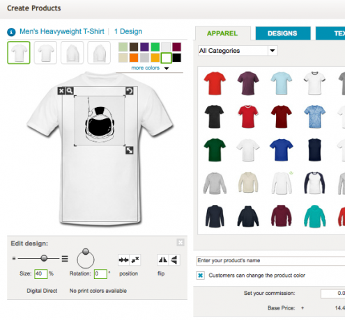 diseña y vende camisetas