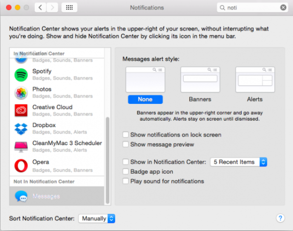 Cómo detener las notificaciones de iMessage en tu Macbook TurnOffNotifications 633x500