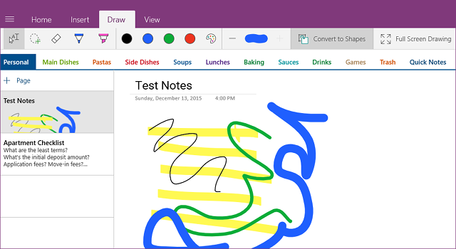 diferencia de características de onenote