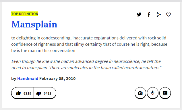 mansplain-urbandictionary