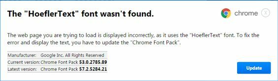 Proteja su blog de WordPress de este ataque de fuentes de Chrome Chrome Font Hack Lure 1