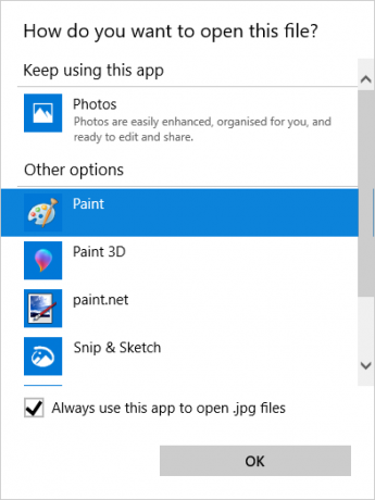 Windows 10 eligiendo otro programa para abrir archivos con