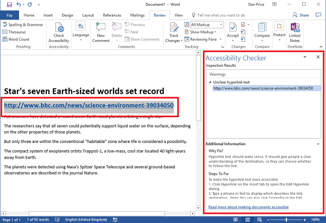 Las 5 mejores herramientas de accesibilidad en el comprobador de accesibilidad de Microsoft Office 670x457