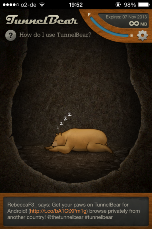 Configure una VPN en su iPhone en minutos con Tunnelbear tunnelbear7