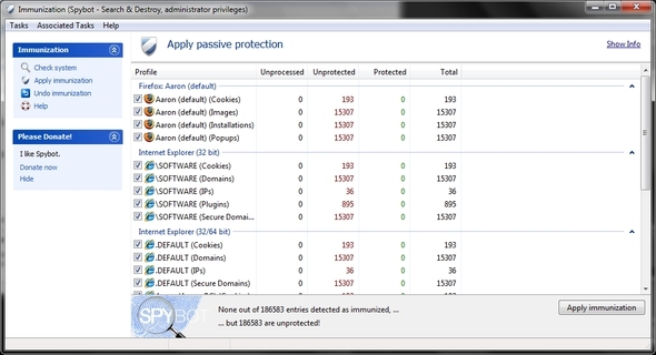 Spybot - Search & Destroy: la ruta simple pero efectiva para limpiar su PC de malware Inmunize