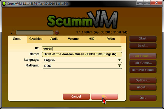 SCUMMVM - Un emulador de juego de aventuras Point-and-Click 31