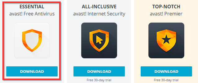 Avast - Opciones de descarga - Gratis