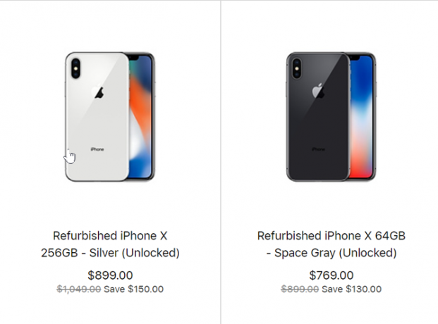 Apple está vendiendo un iPhone X reacondicionado por $ 769 iPhoneX reacondicionado