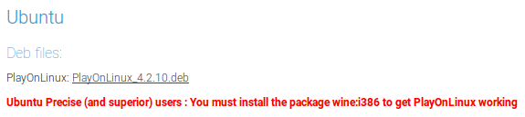Paquete Debian de PlayOnLinux