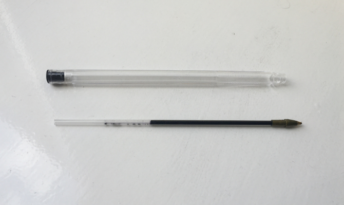 Tubo interior de un bolígrafo
