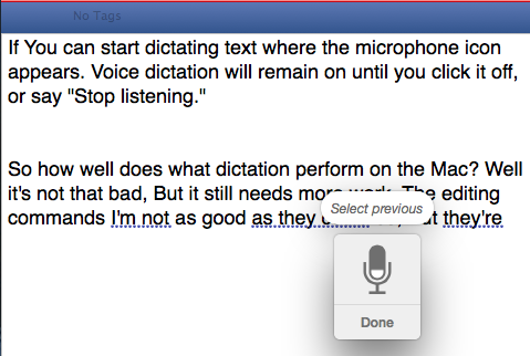 Controle su Mac con comandos de voz y un mejor dictado en OS X Yosemite correcciones de dictado de voz