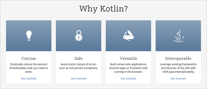 Para crear una aplicación de Android, debe aprender estos 7 lenguajes de programación idioma de la aplicación de Android kotlin