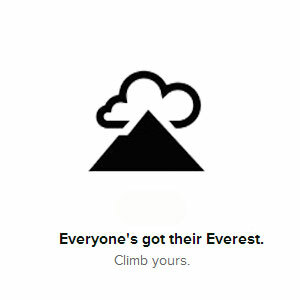 Mantenga sus objetivos de vida a la vista al dividirlos en pequeños incrementos en Everest [iOS] Imagen de introducción de Everest