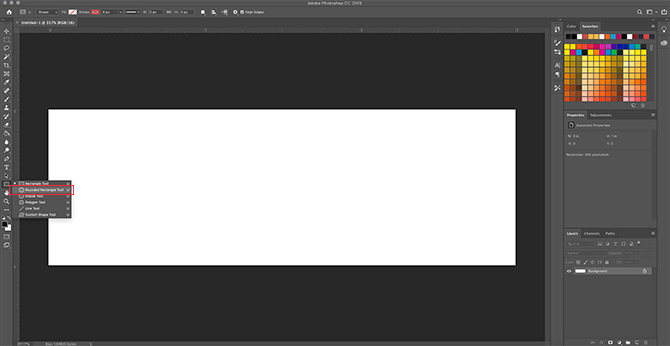 Use su botón de rectángulo redondeado para crear un botón en Photoshop
