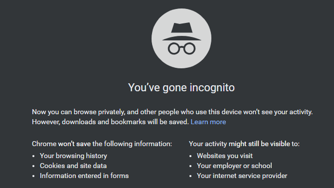 Chrome Go de incógnito