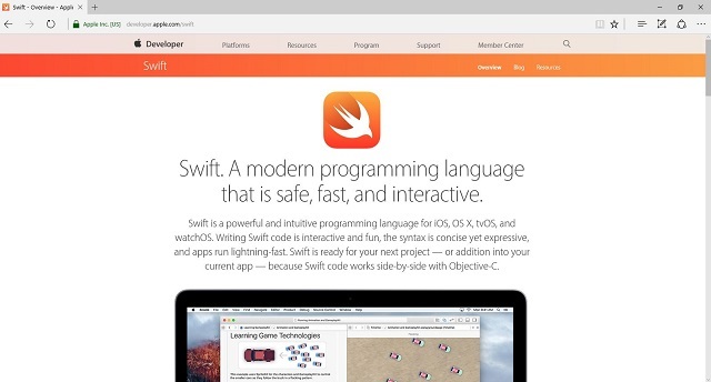 Swift - Captura de pantalla