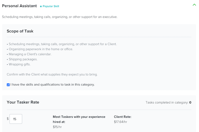 Empleos de TaskRabbit en la categoría Asistente personal