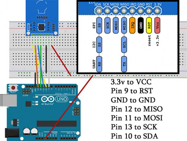 arduino rfid pinout cableado