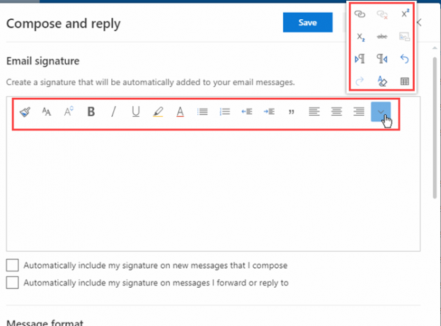 Formatear una firma en Outlook en Office 365