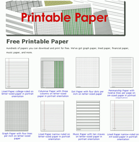 Plantillas de papel imprimibles