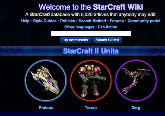 sitio web de starcraft ii