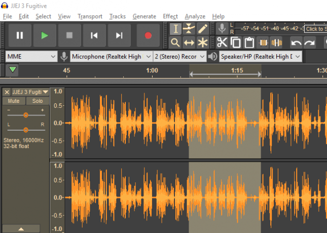 Edite audio en Linux con Audacity