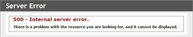 Error interno del servidor CIC 500
