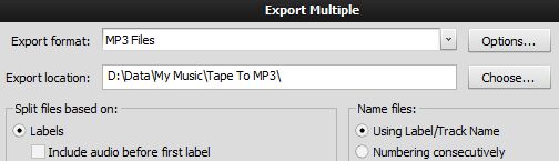 Exportar múltiples pistas