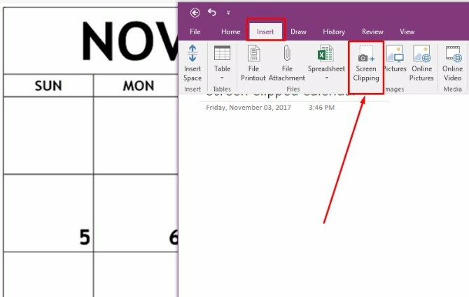 crear plantilla de calendario onenote