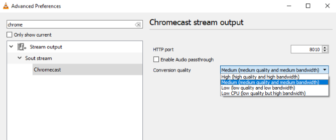 Cómo transmitir videos de VLC a Chromecast muo entertaiment vlc3 menú de conversión de Chromecast 1