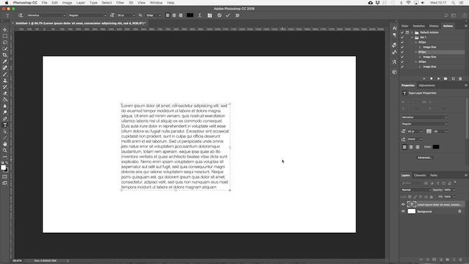 trabajar con texto en photoshop - texto de párrafo de photoshop