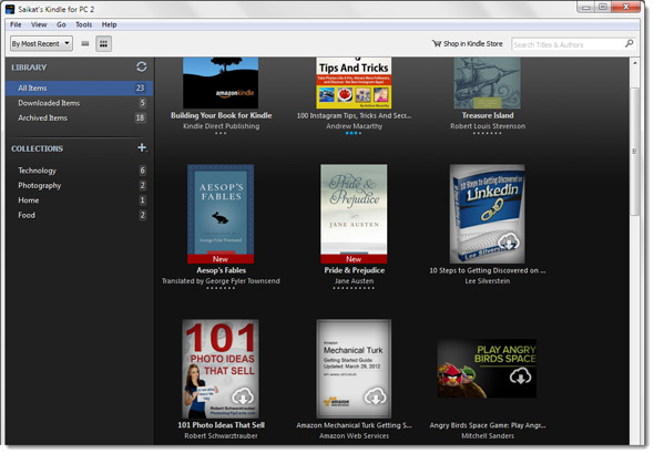 Esta es una captura de pantalla de uno de los mejores programas de Windows. Se llama Kindle